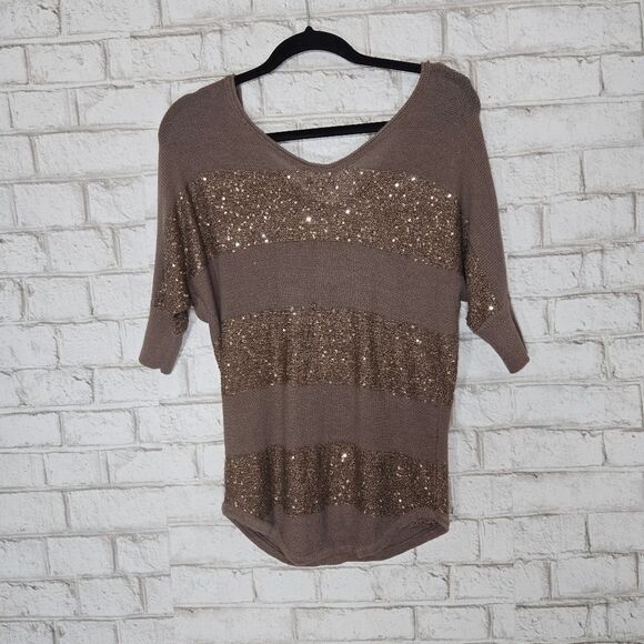 Express gold sequin sweater - Picture 7 of 14